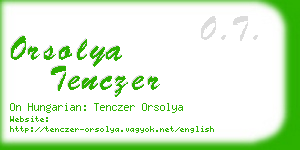 orsolya tenczer business card